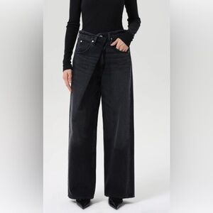 Agolde Vana Black Foldover Jeans NWT 29